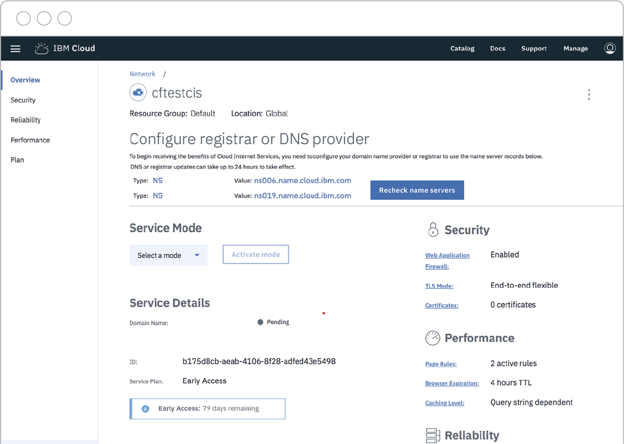 Captura de pantalla de integración de IBM